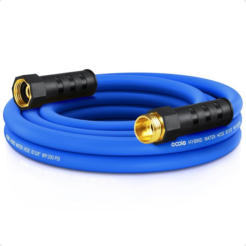 EOOIO Heavy Duty Garden Hose 10 ft, Non-Expanding Flexible Water Hose, Kink Resistant Lightweight Hybrid Hose, Leakproof Hose Male to Female Fittings - Image 1